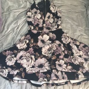 Purple Floral Windsor dress